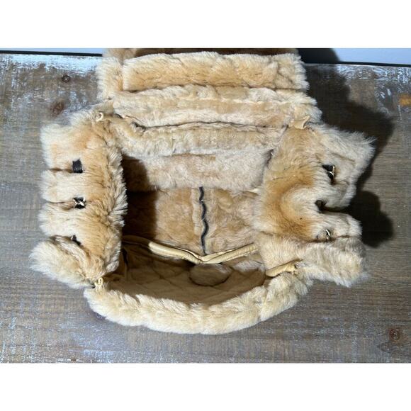 Vintage Chanel Small Shearling Accordion Flap Bag - Picture 9 of 10